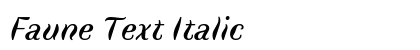 Faune Text Italic Preview