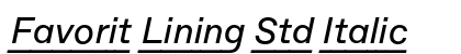 Favorit Lining Std Italic Preview