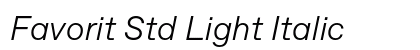 Favorit Std Light Italic Preview