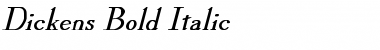 Dickens Bold Italic Bold Italic Font