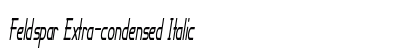 Feldspar Extra-condensed Italic Preview