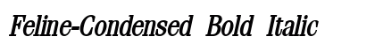 Feline-Condensed Bold Italic Preview
