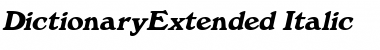 DictionaryExtended Italic Font