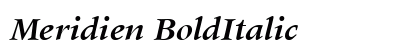 Meridien BoldItalic Preview