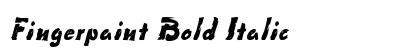 Fingerpaint Bold Italic Preview