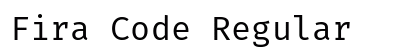 Fira Code Regular Preview