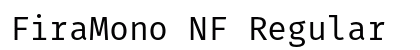 FiraMono NF Regular Preview