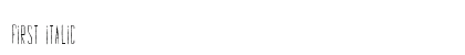 First Italic Preview