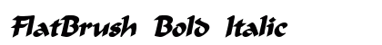FlatBrush Bold Italic Preview