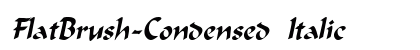FlatBrush-Condensed Italic preview