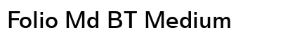 Folio Md BT Medium preview