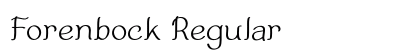 Forenbock Regular Preview