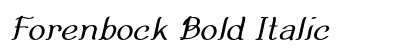 Forenbock Bold Italic Preview