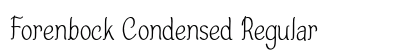 Forenbock Condensed Regular Preview