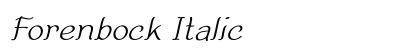 Forenbock Italic Preview