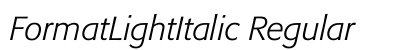 FormatLightItalic Regular preview