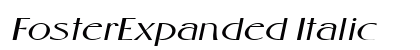 FosterExpanded Italic Preview