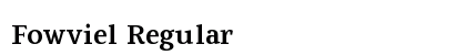 Fowviel Regular preview