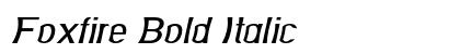 Foxfire Bold Italic Preview