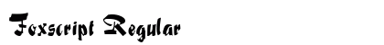 Foxscript Regular preview