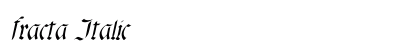 fracta Italic Preview
