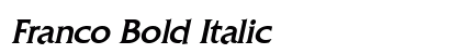 Franco Bold Italic Preview