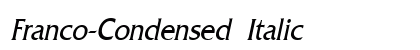 Franco-Condensed Italic Preview