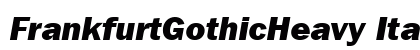 FrankfurtGothicHeavy Italic preview