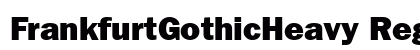 FrankfurtGothicHeavy Regular preview