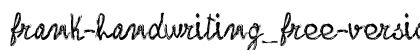 frank-handwriting_free-version Regular preview