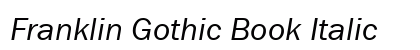 Franklin Gothic Book Italic preview