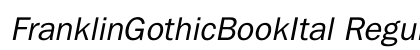 FranklinGothicBookItal Regular preview