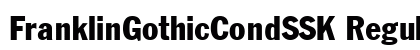FranklinGothicCondSSK Regular preview
