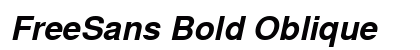FreeSans Bold Oblique preview