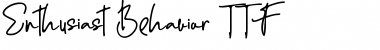 Download Enthusiast Behavior Font Download Enthusiast Behavior Font