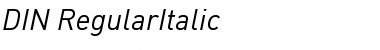 DIN-RegularItalic Font