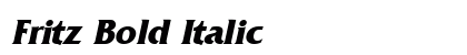 Fritz Bold Italic Preview