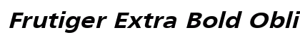 Frutiger Extra Bold Oblique preview