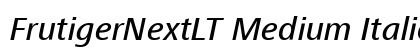 FrutigerNextLT Medium Italic Preview