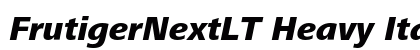 FrutigerNextLT Heavy Italic Preview