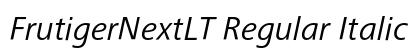 FrutigerNextLT Regular Italic Preview