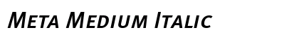 Meta Medium Italic Preview