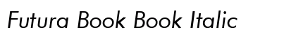 Futura Book Book Italic Preview