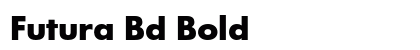 Futura Bd Bold preview