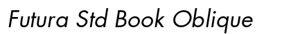 Futura Std Book Oblique Preview