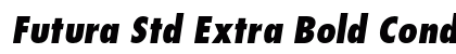 Futura Std Extra Bold Condensed Oblique Preview