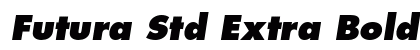 Futura Std Extra Bold Oblique Preview