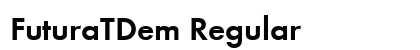 FuturaTDem Regular Preview