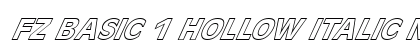 FZ BASIC 1 HOLLOW ITALIC Normal preview