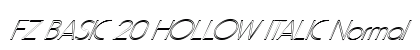 FZ BASIC 20 HOLLOW ITALIC Normal preview